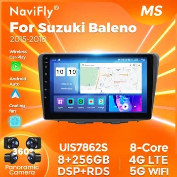 Авто Мултимедиен Стереоплеер NaviFly за Suzuki Baleno 2 2015-2022 Android12 Безжичен Carplay AA 9-инчов HD 1280*720 DSP 4G LTE