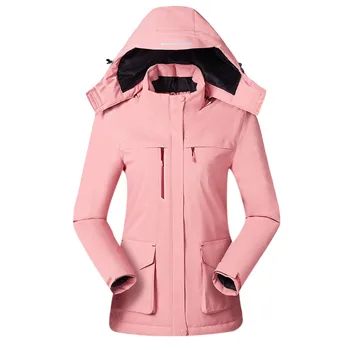 Жена ежедневното палто с подгряване, 3 нива на нагряване, 4 зони на нагряване, яке с подгряване за шията, която може да се пере (батерии в комплекта не са включени)