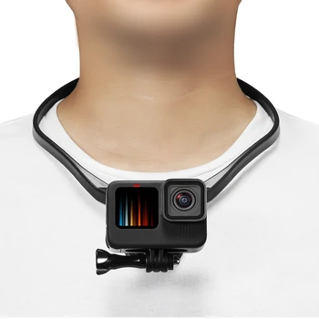 Шиен титуляр за екшън камерата GoPro Insta360 DJI Action и телефон, аксесоари за главата, гърдите, рамото