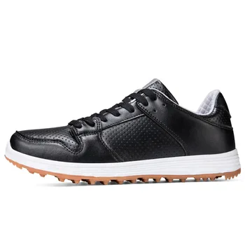 TaoBo/ Дишащи обувки за голф дантела, унисекс, голям размер 46, спортни обувки с нескользящими къси нокти, ежедневни обувки за ходене, тенис на маса