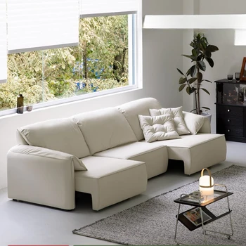 Тъканта, хол, слоновье ухото, прост, модерен електрически двоен диван от тъкан от драскотина